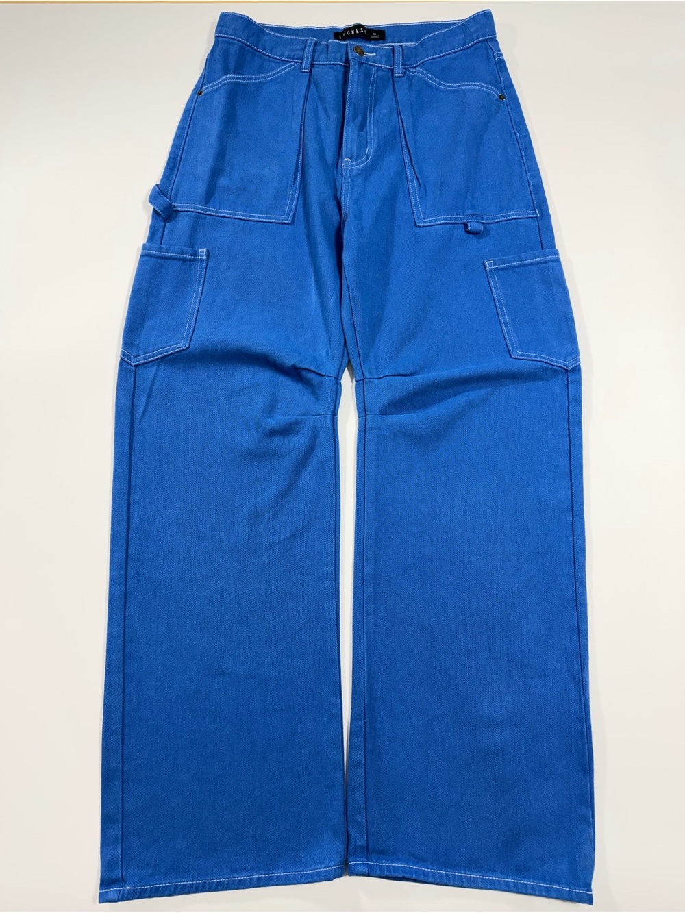 Lioness Miami Vice Cobalt Blue Baggy Wide Leg Jeans M Denim Pants - Picture 2 of 12